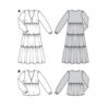 Burda Style Schnittmuster Nr. 6023 - Kleid und Bluse - V-Ausschnitt - Stufen – Bild 9