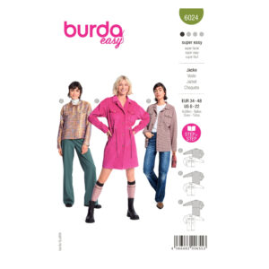 Burda Style Schnittmuster Nr. 6024 - Jacke - aufgesetzte Taschen - 3 Varianten