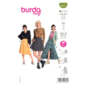 Burda Style Schnittmuster Nr. 6027 - Rock - Bahnenrock - von mini bis midi