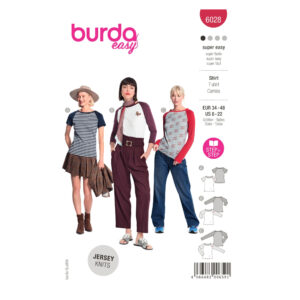 Burda Style Schnittmuster Nr. 6028 - Shirt - T-Shirt - Longsleeve - Raglanärmel