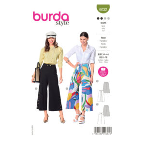 Burda Style Schnittmuster Nr. 6032 - Hose - Culottes - 2 Modelle