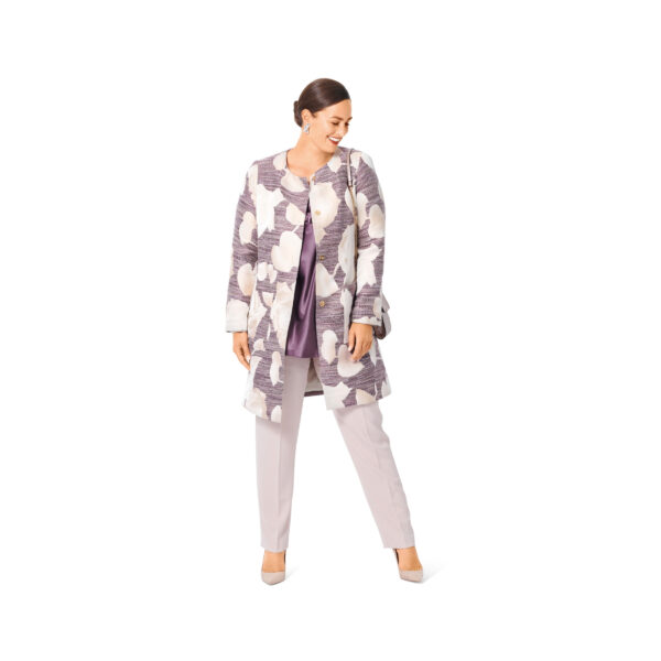 Burda Style Schnittmuster Nr. 6034 - Jacke und Mantel - kragenlos – Bild 2
