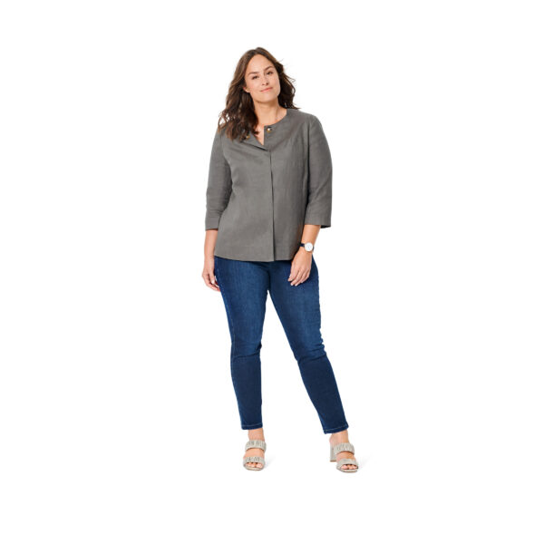 Burda Style Schnittmuster Nr. 6034 - Jacke und Mantel - kragenlos – Bild 7