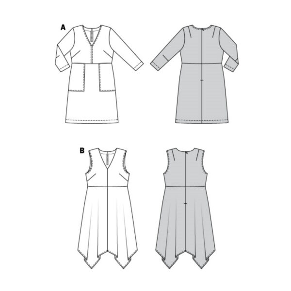 Burda Style Schnittmuster Nr. 6036 - Kleid - feminin oder sportiv – Bild 9