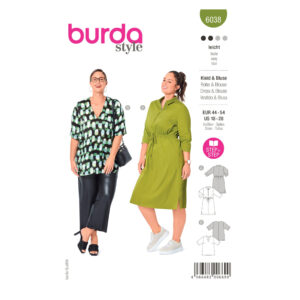 Burda Style Schnittmuster Nr. 6038 - Kleid u. Bluse - sportiv - businesstauglich