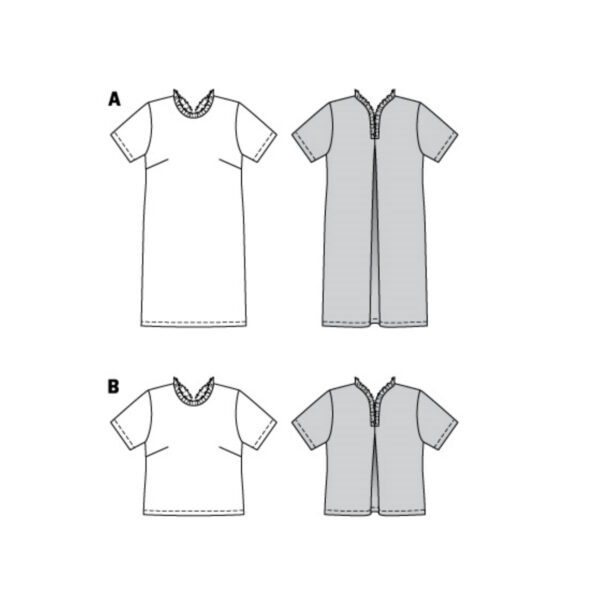 Burda Style Schnittmuster Nr. 6039 - Kleid u. Bluse - Halsrüsche – Bild 11