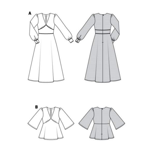 Burda Style Schnittmuster Nr. 6040 - Kleid u. Tunika - lässig - feminin – Bild 9
