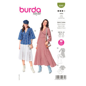 Burda Style Schnittmuster Nr. 6040 - Kleid u. Tunika - lässig - feminin