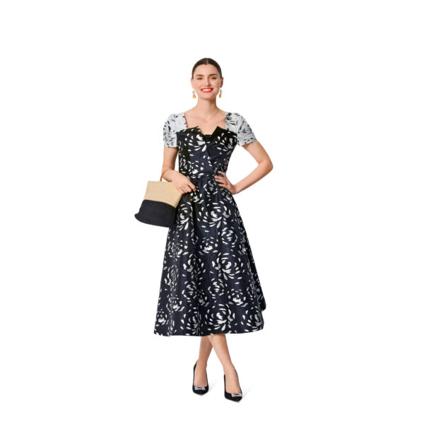 Burda Style Schnittmuster Nr. 6042 - Kleid - Kleider im Retro-Look - Armvariante – Bild 2