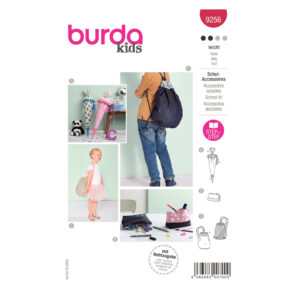 Burda Kids Schnittmuster Nr. 9256 - Schulaccessoires - Zuckertüte, Turnbeutel ..