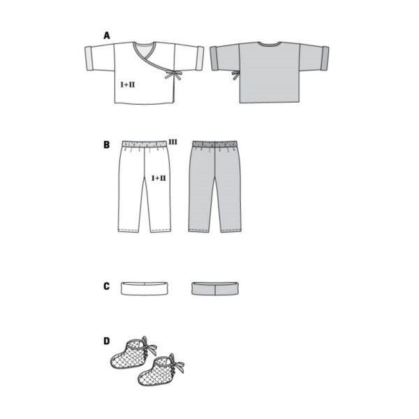 Burda Kids Schnittmuster Nr. 9257 - Babyausstattung - Hose - Jacke - Schuhe – Bild 13