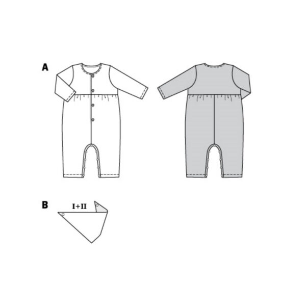 Burda Kids Schnittmuster Nr. 9258 - Overall - Dreieckstuch - praktisch - bequem – Bild 8