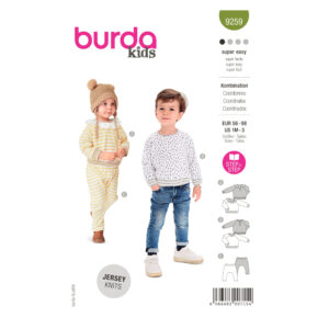 Burda Kids Schnittmuster Nr. 9259 - Kombination - Raglanshirt und Hose