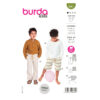Burda Kids Schnittmuster Nr. 9261 - Kombination - Shirt und Hose - kurz o. lang