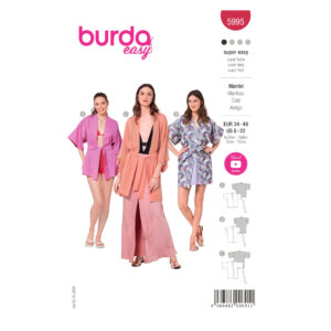 Burda Style Schnittmuster Nr. 5995 - Mantel - Kimono - 3 Varianten