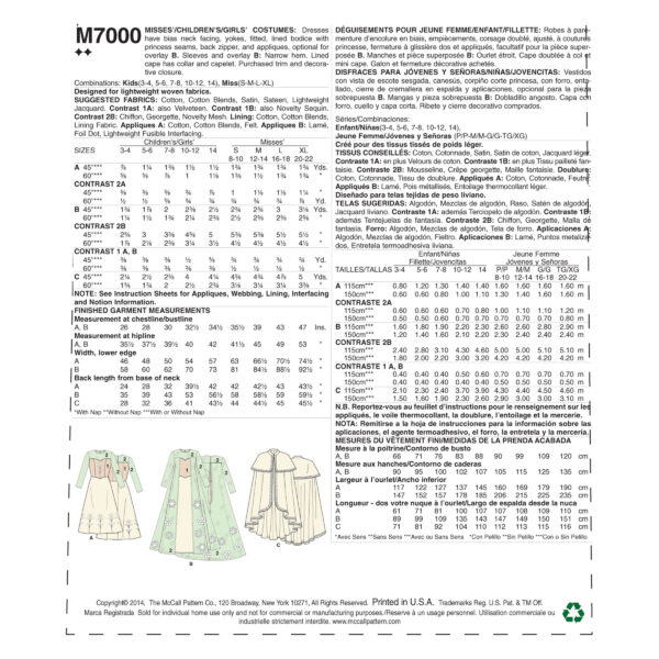 McCall's Schnittmuster M7000 - Mittelalter - Larp - Fantasy - Fasching - Kleid – Bild 5