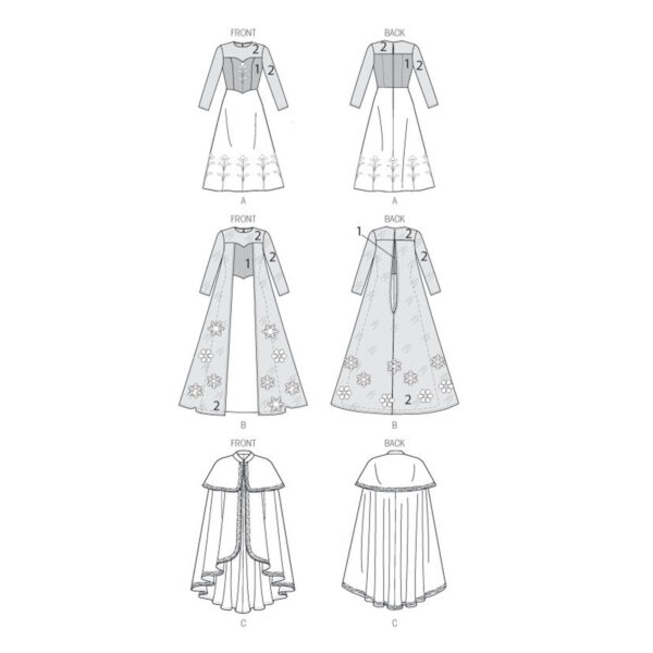 McCall's Schnittmuster M7000 - Mittelalter - Larp - Fantasy - Fasching - Kleid – Bild 6