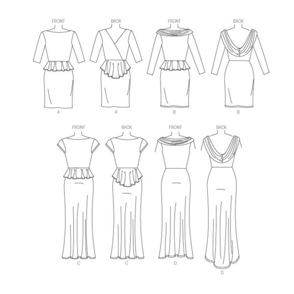 McCall's Schnittmuster M7047 - elegantes Kleid - Abendkleid - festlich – Bild 5