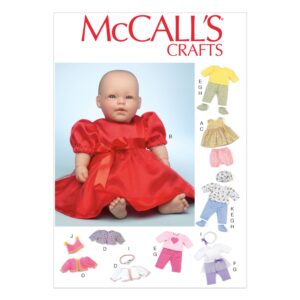 McCall's Schnittmuster M7066 - Puppenkleider - Puppe - Größe 28 -41 cm