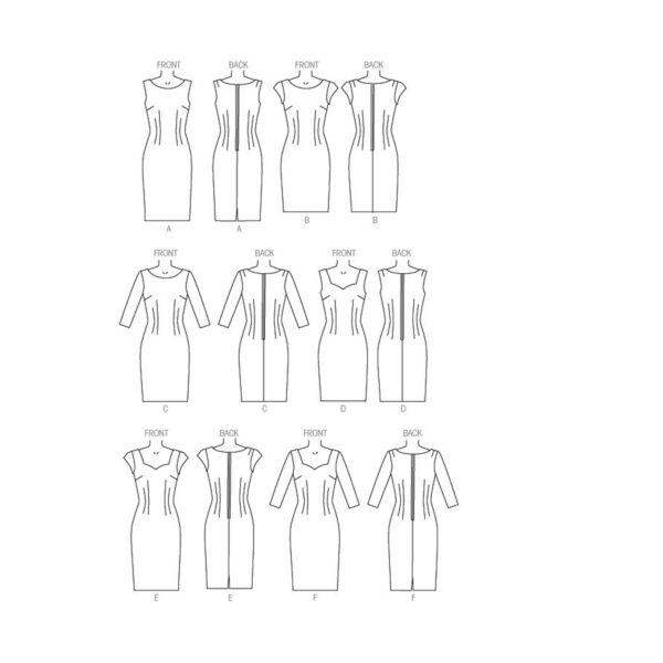 McCall's Schnittmuster M7085 - Kleid - figurbetont - Abnäher – Bild 5