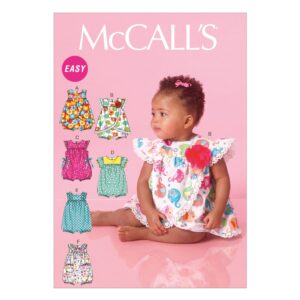McCall's Schnittmuster M7107 - Strampler - Kleidchen - kurzer Strampler