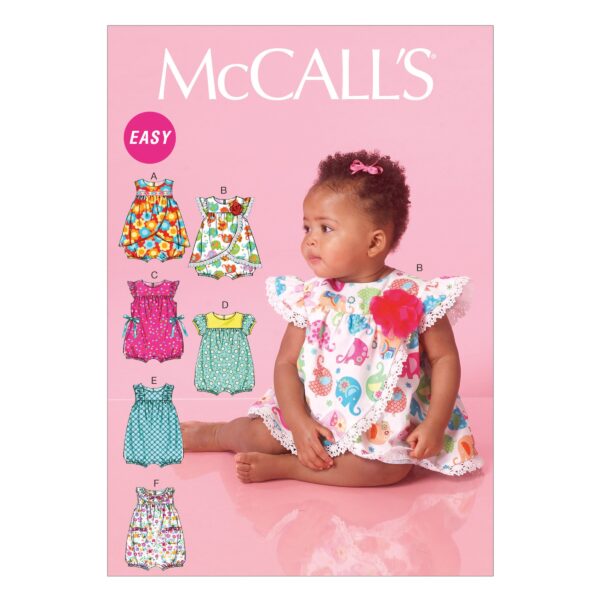 McCall's Schnittmuster M7107 - Strampler - Kleidchen - kurzer Strampler
