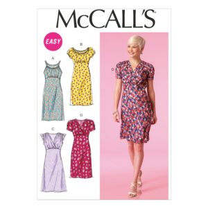 McCall's Schnittmuster M7116 - Kleid - Carmenausschnitt - Raffung