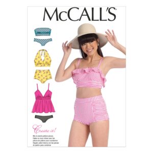 McCalls Schnittmuster M7168 - Bikini - Badeanzug - Tangini