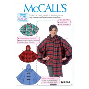McCalls Schnittmuster M7202 - Umhang - Cape - Poncho