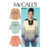McCalls Schnittmuster M7284 - Bluse - lässige Weite - Trachtenstil