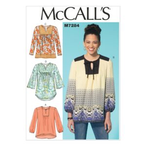 McCalls Schnittmuster M7284 - Bluse - lässige Weite - Trachtenstil