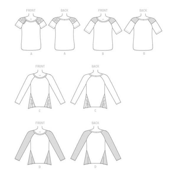 McCalls Schnittmuster M7286 - Shirt - mit eingesetzten Ecken – Bild 5