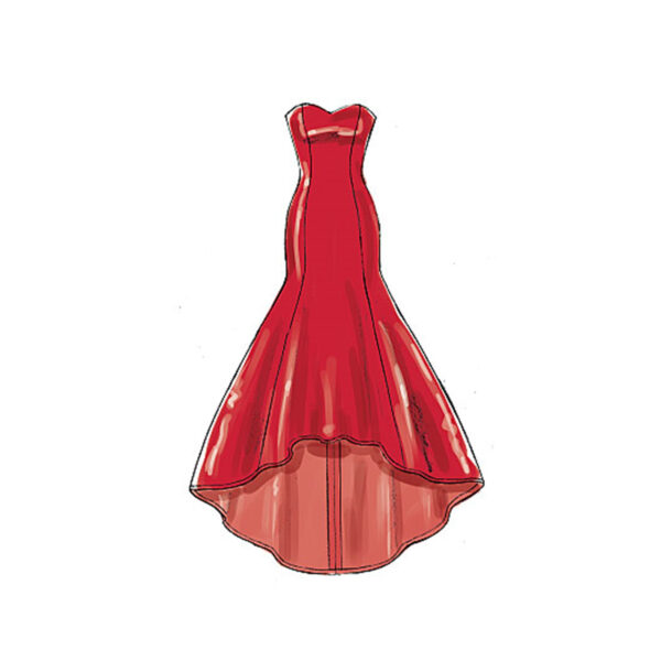 McCalls Schnittmuster M7320 - Kleid - Corsagenoberteil - Schleppe – Bild 2