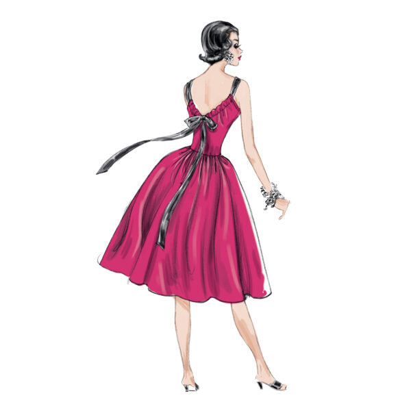 Vogue Schnittmuster V1696 - Kleid im Vintage Stil - ca. 1954 – Bild 3