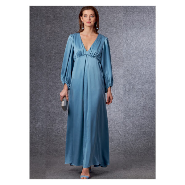 Vogue Schnittmuster V1699 - Kleid - Oberteil angeriehen - V-Ausschnitt – Bild 2