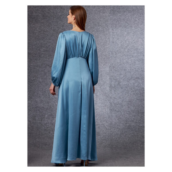 Vogue Schnittmuster V1699 - Kleid - Oberteil angeriehen - V-Ausschnitt – Bild 4