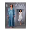 Vogue Schnittmuster V1699 - Kleid - Oberteil angeriehen - V-Ausschnitt