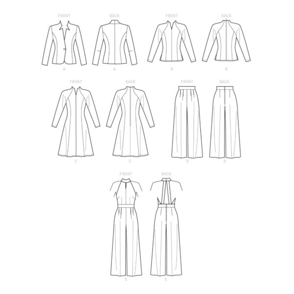Vogue Schnittmuster V1741 - Kombination - Hosenanzug, Kleid und Overall – Bild 9