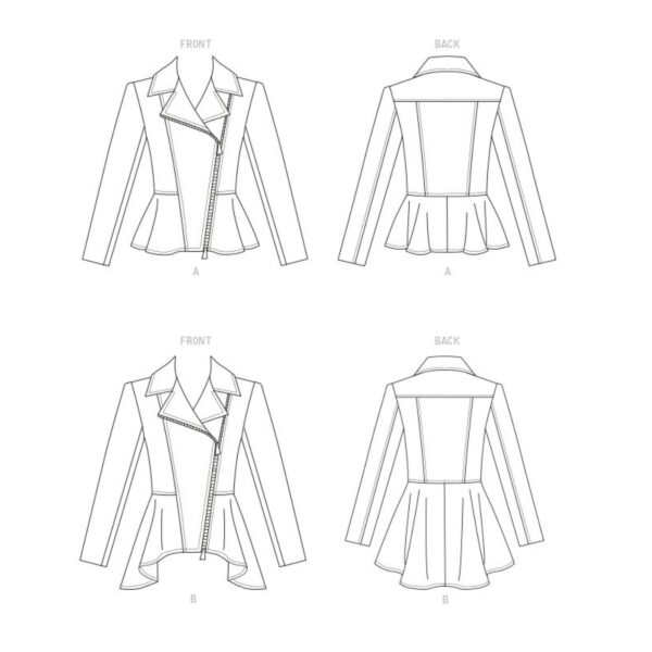 Vogue Schnittmuster V1714 - Jacke mit Schösschen - Reverskragen – Bild 7