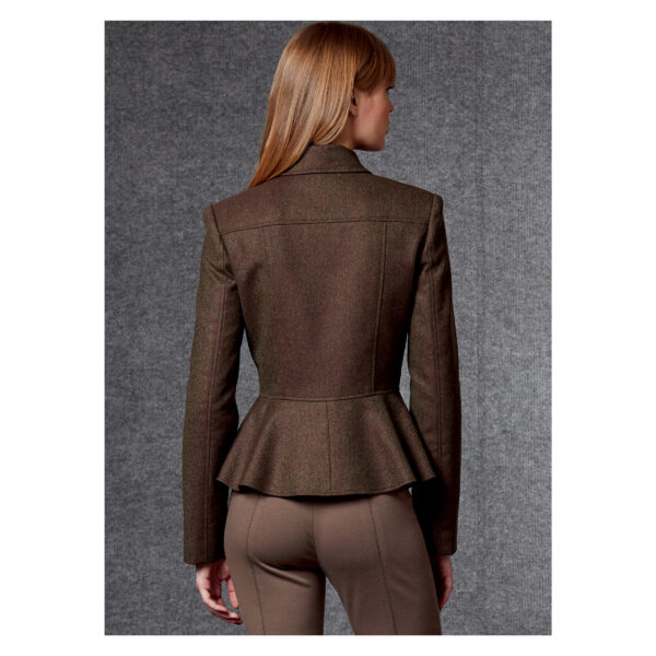 Vogue Schnittmuster V1714 - Jacke mit Schösschen - Reverskragen – Bild 5