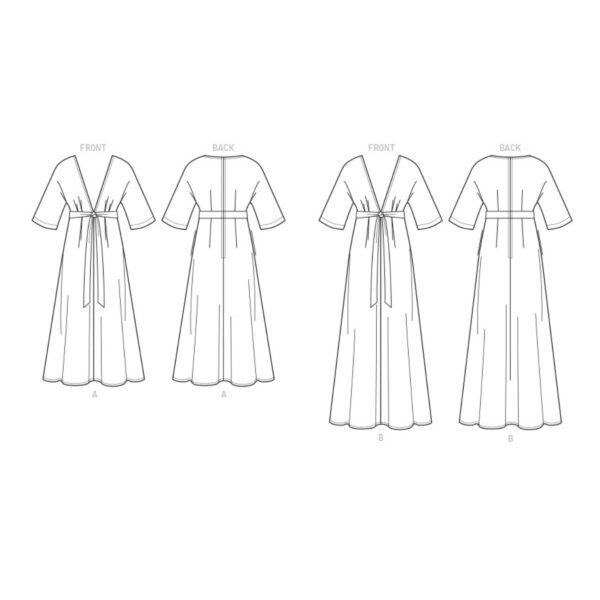 Vogue Schnittmuster V1735 - Kleid - langes Kleid mit tiefem Ausschnitt – Bild 5
