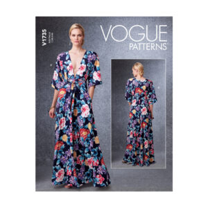 Vogue Schnittmuster V1735 - Kleid - langes Kleid mit tiefem Ausschnitt