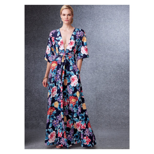 Vogue Schnittmuster V1735 - Kleid - langes Kleid mit tiefem Ausschnitt – Bild 2