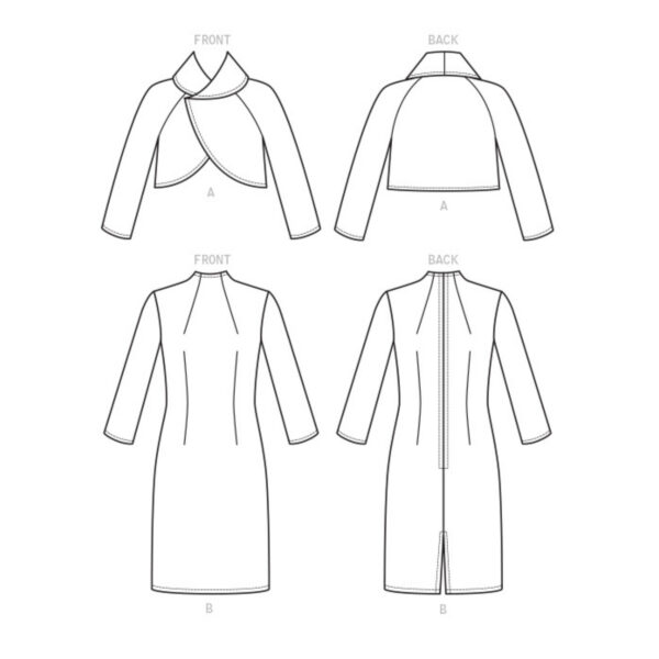 Vogue Schnittmuster V1736 - Kleid - Etuikleid mit Bolerojacke – Bild 7