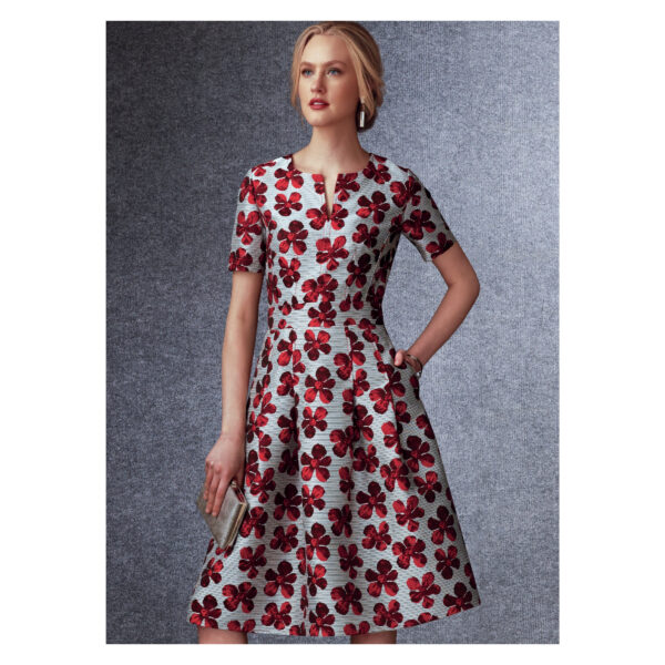 Vogue Schnittmuster V1737 - Kleid - mit schmalem oder weitem Rock – Bild 2