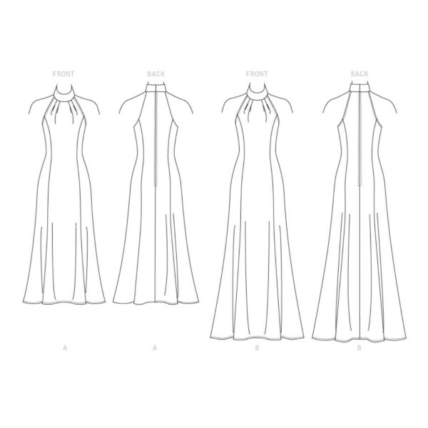 Vogue Schnittmuster V1748 - elegantes Kleid - Abendkleid - ärmellos – Bild 5