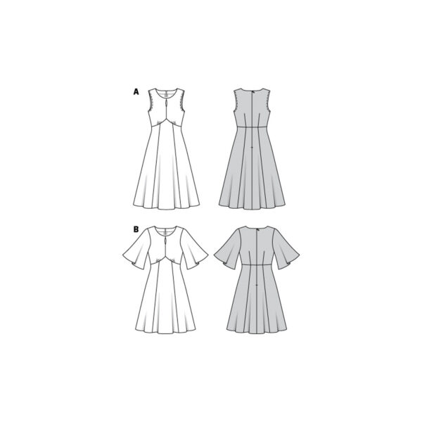 Burda Style Schnittmuster Nr. 6133 - Kleid - Kleider mit schwingendem Rock – Bild 9