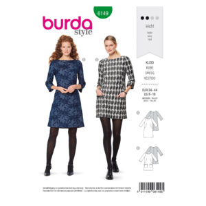 Burda Style Schnittmuster Nr. 6149 - Kleid - Kleider - Midi und Mini