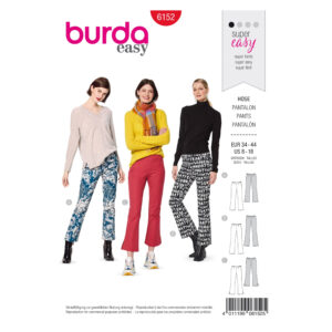 Burda Style Schnittmuster Nr. 6152 - Bootcut-Hosen - 3 Varianten