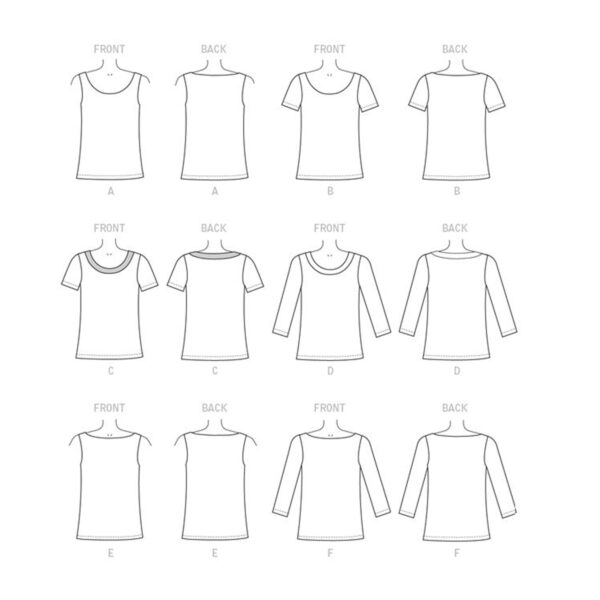McCalls Schnittmuster M7322 - T-shirt - Basic - Rundhalsausschnitt – Bild 5